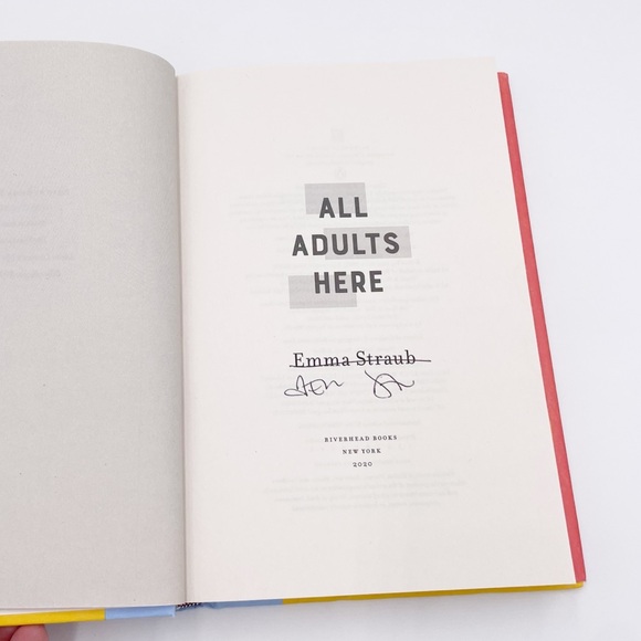 All Adults Here by Emma Straub Signed Hardcover Book and Sticker Sheet Set 2020 - Picture 4 of 8